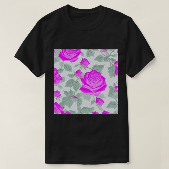 Ethereal Pink Ghost Rose  T-Shirt (Design Front)