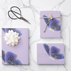 Ethereal Purple Butterfly Aesthetic Gift Wrapping  Paper Sheet