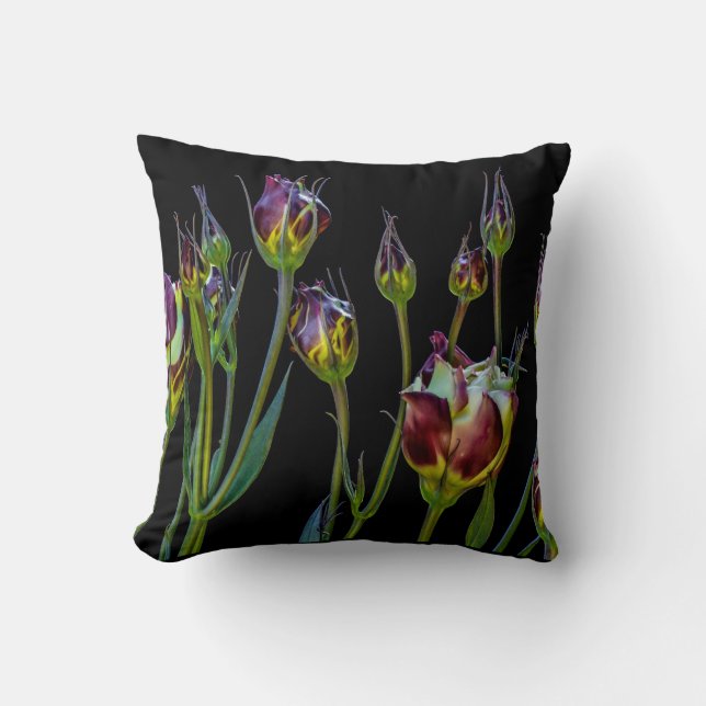 Ethereal Purple Tulips Cushion (Front)