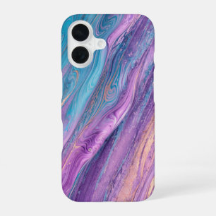 Ethereal Purple & Turquoise Marble Art Phone Case