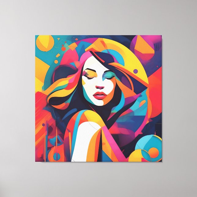 Ethereal Radiance: A Symphony of Colours Canvas Print (Front)