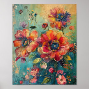 Ethereal Radiance: A Symphony of Sun-Drenched Bloo Poster