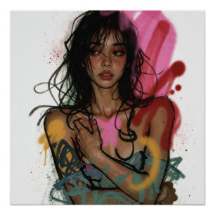 Ethereal Rebel Woman Poster