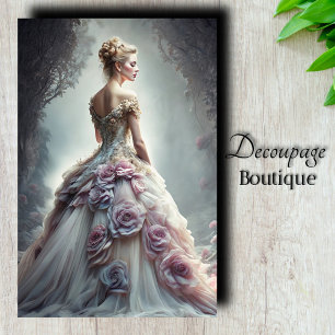 Ethereal Rose Mist Decoupage Tissue Paper