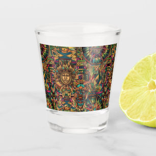 Ethereal Sapphire "Vibrant Historical Emblem" Shot Glass
