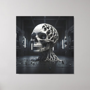 Ethereal Skull Metamorphosis Canvas Print