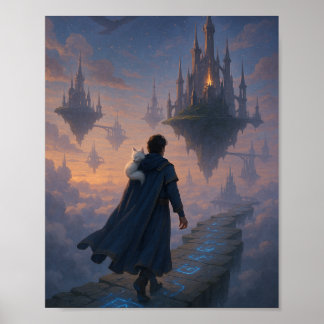 Ethereal Sky City Poster