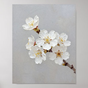 Ethereal Spring Awakening: A Textured Impasto Stud Poster