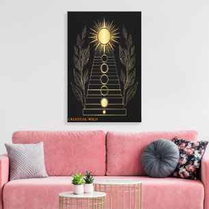 Ethereal Stairway to Solar Glory and Laurel Canvas Print