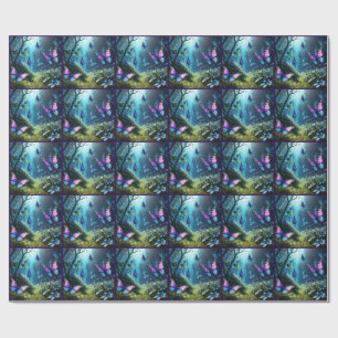 "Ethereal Symphony of Fluttering Wings" Wrapping Paper