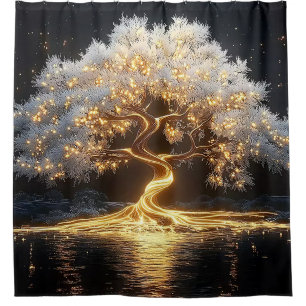 Ethereal Tree of Life Shower Curtain
