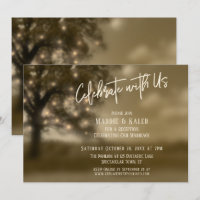 Ethereal Tree w Lights Celebrate with Us Reception