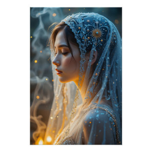 Ethereal Veil Glow Poster