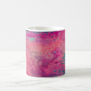 “Ethereal Vellum” – Pink Teal Blue Abstract Coffee Mug
