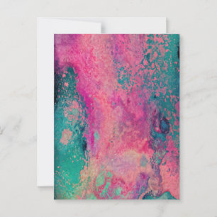 “Ethereal Vellum” – Pink Teal Blue Abstract    Postcard
