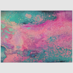 “Ethereal Vellum” – Pink Teal Blue Abstract    Tissue Paper