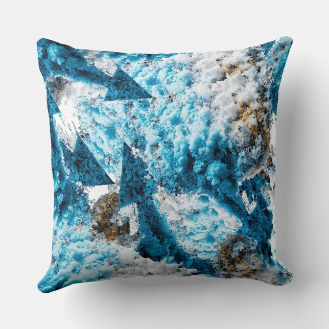 Ethereal Velocity: Geometric Cloud & Arrow Fusion Cushion (Back)