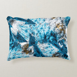 Ethereal Velocity: Geometric Cloud & Arrow Fusion Decorative Cushion