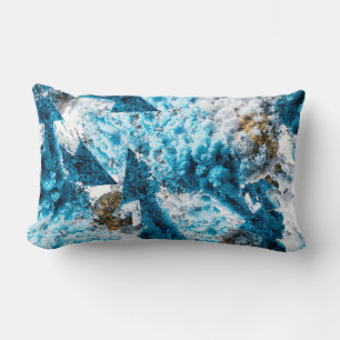 Ethereal Velocity: Geometric Cloud & Arrow Fusion Lumbar Cushion