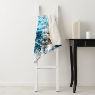 Ethereal Velocity: Geometric Cloud & Arrow Fusion Sherpa Blanket