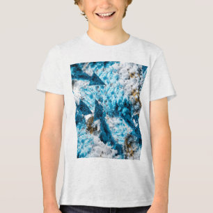 Ethereal Velocity: Geometric Cloud & Arrow Fusion Tri-Blend Shirt