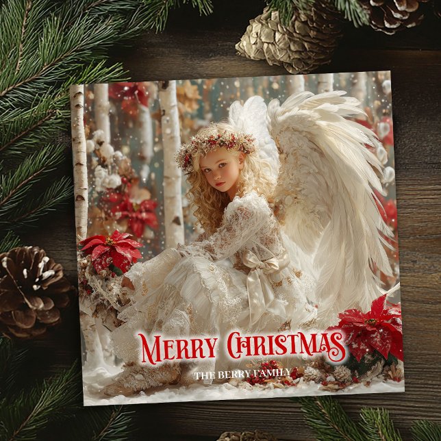 Ethereal vintage angel red white gold fairy card (Ethereal vintage angel red white gold fairy greeting card

)