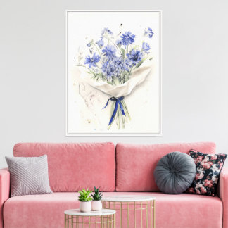 Ethereal Violet Bouquet Canvas Print