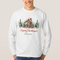 Ethereal watercolor design gingerbread house