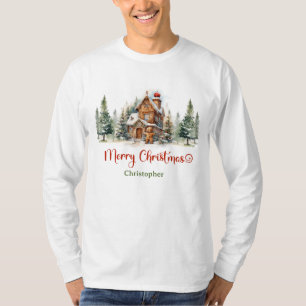 Ethereal watercolor design gingerbread house T-Shirt