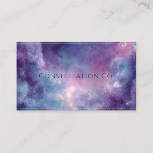 Ethereal Watercolor Galaxy Stardust Business Card