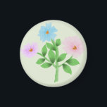 Ethereal Watercolor Wildflower Bouquet - Pastel Fl Magnet<br><div class="desc">A delicate, hand-painted digital watercolor illustration featuring a trio of ethereal wildflowers in soft shades of sky blue, misty purple, and blush pink. This botanical piece captures the fluid transparency of traditional watercolor with a modern, clean aesthetic. Perfect for cottagecore lovers, nursery decor, or anyone who appreciates the quiet beauty...</div>