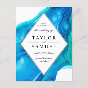 Ethereal Wave Beach Island Save the Date Postcard