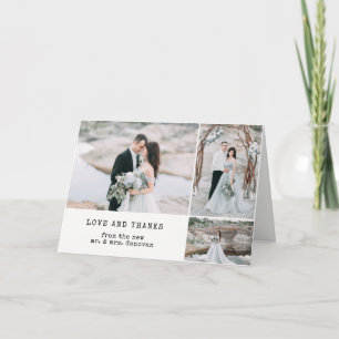 Ethereal Wedding Thank You 3 Photo Card