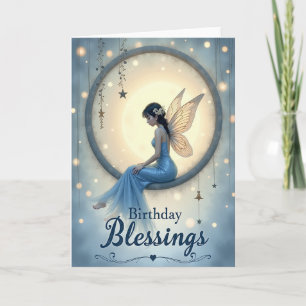 Ethereal Winged Birthday Card