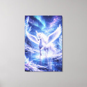 Ethereal Winged Unicorn of Light    ManJiangHong F Canvas Print