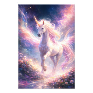 Ethereal Winged Unicorn of Light   ManJiangHong Fa Photo Print
