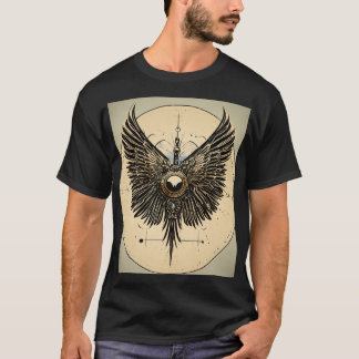 "Ethereal Wings: Abstract Line Art T-Shirt" T-Shirt