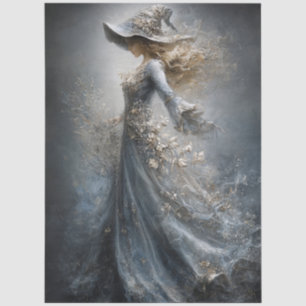 Ethereal Witch Moody Gothic Fantasy for Decoupage Tissue Paper