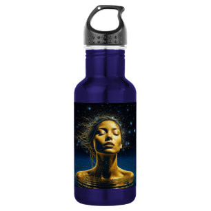 Ethereal Woman Meditating Under the Stars 532 Ml Water Bottle