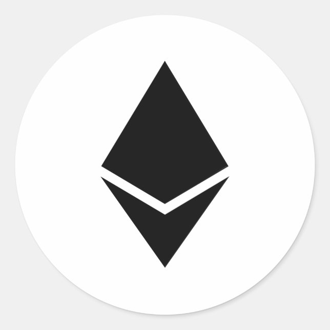 Ethereum Black Logo Sticker (Front)