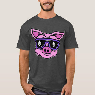 Ethereum Cryptocurrency Pig In Sunglasses Style Pr T-Shirt