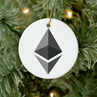 Ethereum (ETH) Cryptocurrency Blockchain Logo Ceramic Tree Decoration