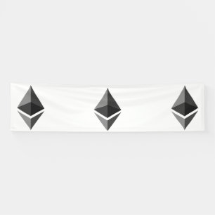 Ethereum Grey Icon 2.5x10 Vinyl Banner