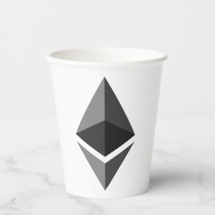 Ethereum Grey Icon Paper Cups