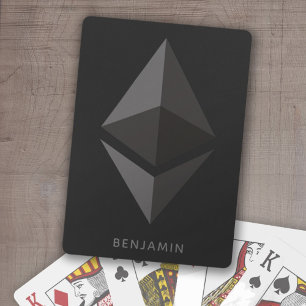 Ethereum Investment Crypto Icon with Optional Name Playing Cards