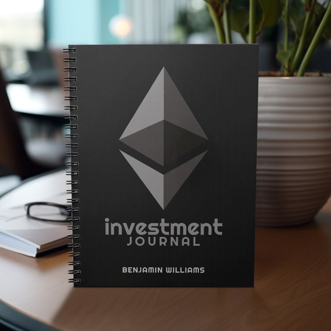 Ethereum Investment Crypto Tracker Seed Phrase Notebook (Personalized notebook with custom text - add your name and other options)