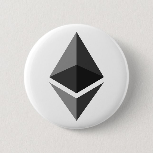 Ethereum Logo Symbol 6 Cm Round Badge (Front)