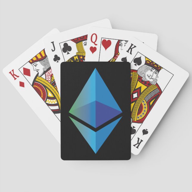Ethereum Logo Symbol Cryptocurrency Playing Cards (Back)