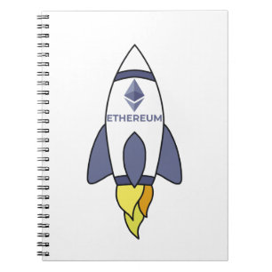 Ethereum To The Moon Rocket Notebook