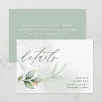 Etherial botanical eucalyptus wedding details